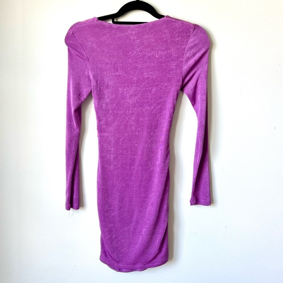 PRINCESS POLLY Everleigh Purple Long Sleeve Ruched Mini Dress—SZ. 2 - Picture 15 of 15